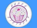 Purple Cupcake Edible Icing Image